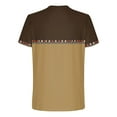 thumbnail image 5 of Iugvhana Mens Tops Western Retro Tee Shirts Short Sleeve Round Neck Casual Slim Ethnic Print Graphic T-shirt Khaki XL, 5 of 5