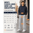 thumbnail image 2 of TELALEO Men's Heavyweight Fleece Open Bottom Sweatpants with Pockets, Elastic Waist, Gym & Casual Wear, L, 2 of 7