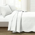 thumbnail image 2 of Lush Decor 100% Polyester Medallion Scallop Bedspread White 5Pc Set Queen, 2 of 8