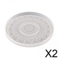 thumbnail image 1 of Posavasos de silicona para manualidades,Posavasos de silicona para modelar resina epoxi,Bandeja de silicona para posavasos DIY,modelo de decoración artesanal,Posavasos decorativo para hacer, 1 of 8