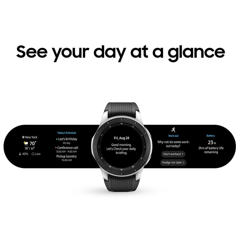 SAMSUNG Galaxy Watch - LTE Smart Watch (46mm) Silver - SM 