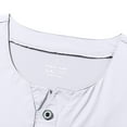 thumbnail image 5 of USNSM Mens Golf Shirts Henley Quick Dry Summer Solid Color Round Neck Shirt Casual Short Sleeve Moisture Wicking T Shirts White L, 5 of 8