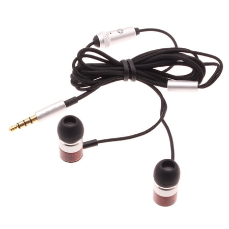 Hi-Fi Sound Wired Earphones for TCL 20S 20 SE 10 5G UW Pro 5G Phones - Headphones Handsfree Mic Headset Wooden Earbuds In-ear Earpieces