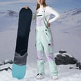 thumbnail image 4 of Women's Snow Pants Women's Matching Color Matching Windproof and waterproof Warm and breathable Ski Pants Windproof Warm Breathable Ski Pants, 4 of 5