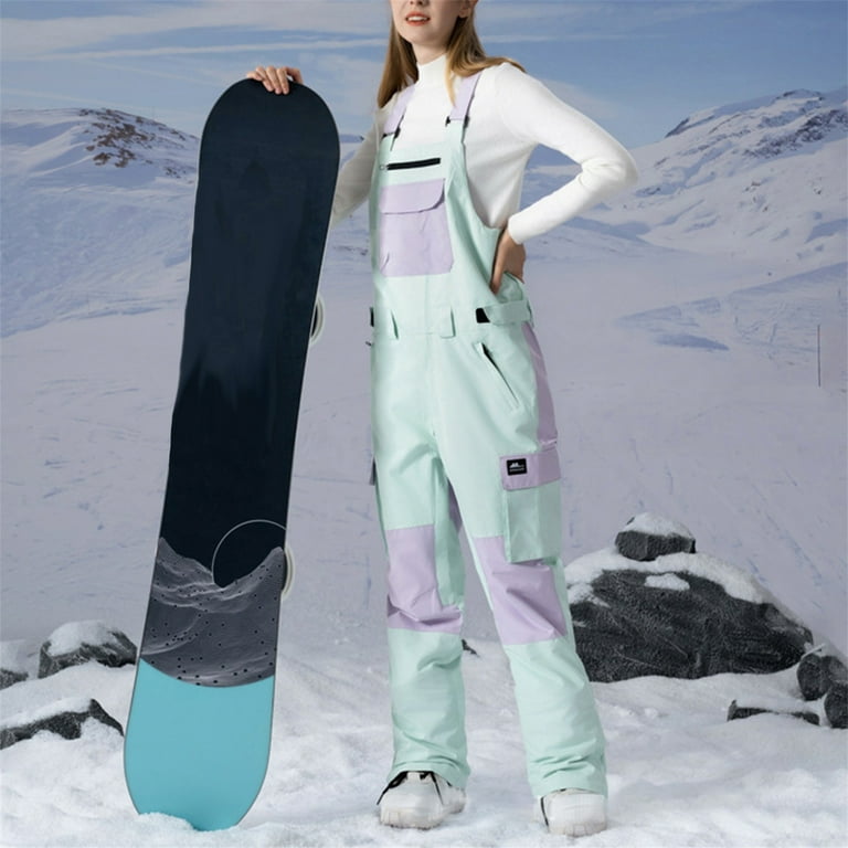 Tarmeek Womens Snow Bibs Ski Pants Winter Warm Insulated Waterproof Ski Bib  Overalls Snowboarding Pants Outdoor Snow Pants with Pockets