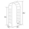 thumbnail image 5 of Zimtown 86'' Vinyl Garden Arbor PVC Arch for Wedding Party,Patio Climbing Plant, 5 of 11