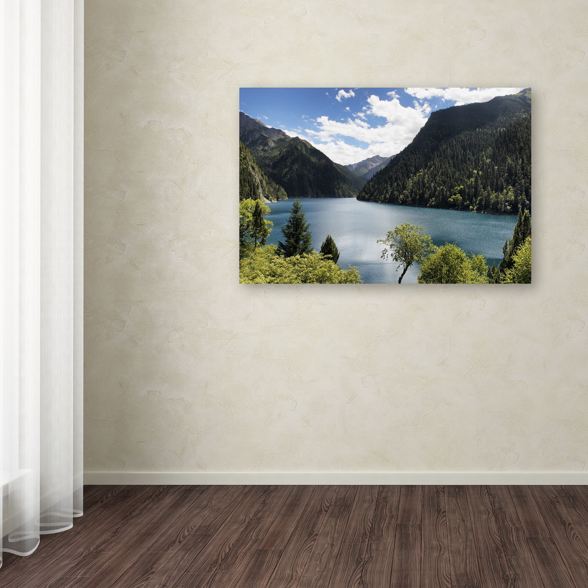 Trademark Fine Art "Long Lake" Canvas Art by Philippe Hugonnard