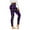 Purple, variant on Kvture Women Stretch Yoga Leggings Plaid Print Running Gym Workout Leggings Elastic High Waisted Slim Fit Tights Buttery Soft Lightweight Legging Blue L