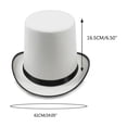 thumbnail image 3 of Vintage Hat Fedora Top Hat Solid Color for Outdoor Gatherings Activities, 3 of 18