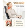 thumbnail image 5 of Bob and Brad EZBack Shiatsu 4 Deep-Kneading Massager Soothing Heat Therapy, Deep Tissue 3D Neck Shoulder Massager Pillow for Full Body Use Neck Shoulder Pain Relief, Ideal Gifts, 5 of 9