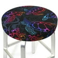 thumbnail image 3 of Daiia Sea Turtle Stool Covers Round,Round Bar Stool Covers Waterproof Bar Chair Covers Washable Stool Cushion Slipcover for 12-14 Inch Chair-12 inch, 3 of 7
