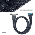 thumbnail image 6 of 90 Degree UP/Down Angle USB 3.0 19/20Pin to Dual USB-A Female Port Adapter Cable Motherboard Internal Extension Cord B,1 x Cable, 6 of 8