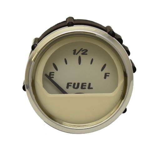 Faria Boat Fuel Level Gauge GPC040A | 2 Inch Silver Beige