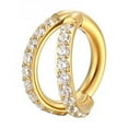 thumbnail image 6 of PERITANG Titanium Micro Cubic Zirconia Hinged Nose Hoop Ring Body Jewelry Unisex, 6 of 7