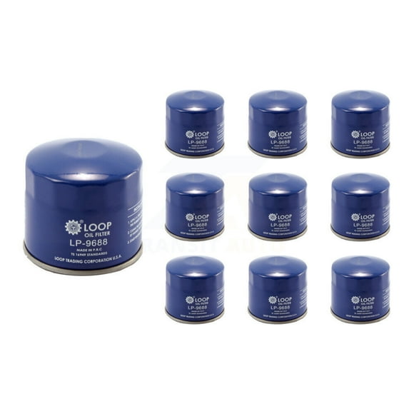 LOOP Engine Oil Filter (10 Pack) for Car Hyundai Kia Elantra Tucson Accent Subaru Sorento Santa Fe Sport Forte Soul Sonata Sportage Outback Mitsubishi Rio Kona Lancer GT Seltos Optima Rondo KLO-100119