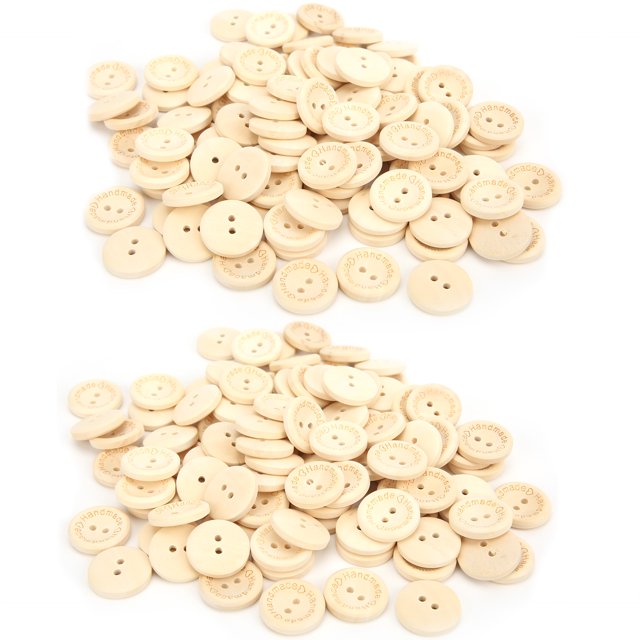Botones de Costura Higoodz Accesorios de Ropa Madera compuesta 20 mm 200 piezas