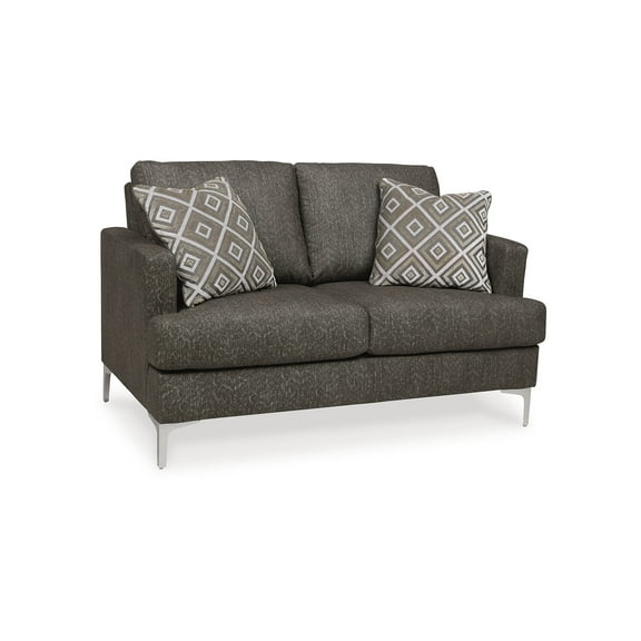 Signature Design by Ashley Contemporary Arcola RTA Loveseat Microfiber Java