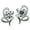 Silver, variant on NUZYZ Women's Fashion 925 Sterling Silver Heart Round Zircon Ear Stud Earrings Jewelry