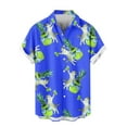 thumbnail image 4 of Men's Summer Hawaiian Shirts Casual Short Sleeve Button Down Holiday Beach Australian Shepherd Dog Pattern Shirt, 4 of 5