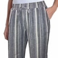 thumbnail image 4 of Briggs Ladies' Linen Blend Pull-On Lose Fit Pants, Dark Blue, Medium, 4 of 4