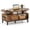 Rustic Brown, variant on 47" Oval Coffee Table with Drawer & Open Compartments, Center Table Cocktail Tea Table for Living Room,Rustic Brown