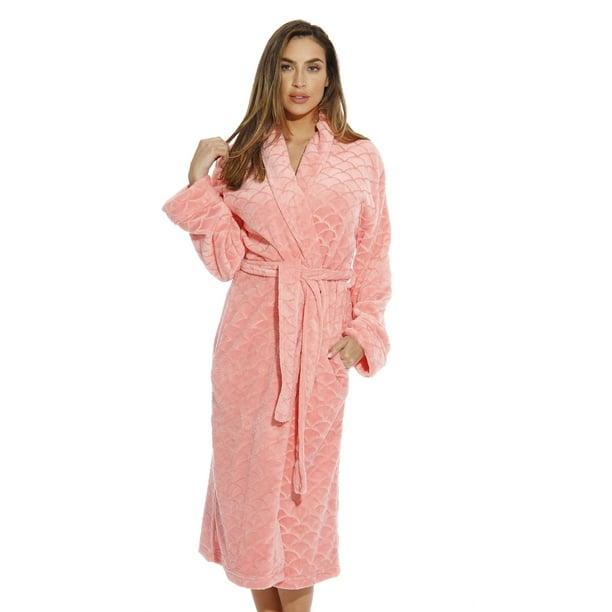 long pink mesh robe