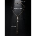 thumbnail image 4 of Silver Goldtone Y-Necklace With Crystal Stations For Women, 4 of 28