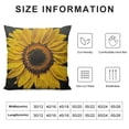 thumbnail image 5 of flower Throw Pillow Covers Yellow Black Decor Pillowcases PolyesterSquare Hidden Zipper Home Cushion Decorative Pillowcase, 5 of 5