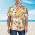 thumbnail image 4 of Lsque Groovy Floral pattern Hawaiian Shirt for Men, Unisex Summer Beach Casual Short Sleeve Button Down Shirts-XX-Large, 4 of 9