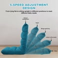thumbnail image 2 of TOPCHANCES Indoor Lazy Gaming Sofa Chair, Folding Floor Chair with 5-Position Adjustable Backrest, Lumbar Pillow & Removable Chair Cover (Turquoise), 2 of 8
