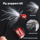 thumbnail image 1 of Ganchos de Lubina de Popper Pesca Con Mosca Señuelos de Popper para Luna Azul Crappill Bajo Pan Topwater Pesca Con Mosca 10 PCS, 1 of 7