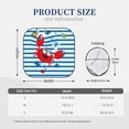thumbnail image 3 of Disketp 2 Piece Red Funny Crab On Blue Stripe Pattern Windshield Sunshades,Folding Windshield Sun Shade For Car Suv Trucks Sedan,Blocks Uv Rays Sun Visor Protector-Medium, 3 of 7