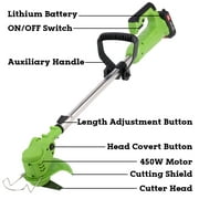 SAYFUT Electric Weed Eater Lawn Edger Cordless Grass String Trimmer Cutter 24V Lithium Battery