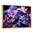 thumbnail image 2 of Designart "Serene Midnight: Unveiling Purple Irises" Irises Floater Framed Canvas Wall Art, 2 of 5