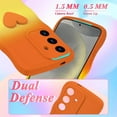 thumbnail image 2 of for Samsung Galaxy S24 Gradient Wavy Case with Wrist Strap Lanyard Cute Love Heart Curly Wave Frame Design Solid Color Soft Silicone Shockproof Cover for Girls Women, Orange/Yellow, 2 of 12