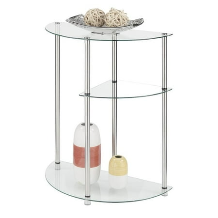 Kingfisher Lane 3 Tier Glass Display Accent Table