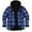 Blue, variant on Mens Flannel Fall Winter Shirt Long Sleeve Hooded Plaid Shirt Thick Warm Casual Oversized Button Down Mens Shirt
