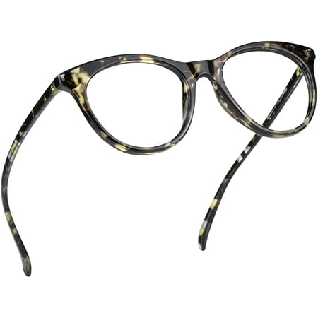 LifeArt Blue Light Blocking Glasses, Computer Reading Glasses, Transparent Lens, Reduce Eyestrain, Stylish for Women and Men (+3.00 Magnification, Tortoise)