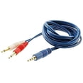 thumbnail image 1 of Câble Audio Bleu Mono 3.5mm Mâle vers Double (Rd/Wh) 6 Pieds CablesOnline, 1 of 10