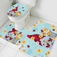 thumbnail image 3 of Aqua Gnomes Daisy Bath Mat 3 Piece Bathroom Rug Set, Pastoral Country Garden Floral Non Slip Bath Rug Contour Mat and Toilet Lid Cover, Absorbent Shower Mats Soft Bath Rugs and Mats Sets, 3 of 8