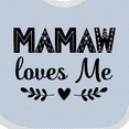 thumbnail image 4 of Inktastic Mamaw Loves Me Grandchild Girls Baby Bib, 4 of 4