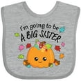 thumbnail image 3 of Inktastic I'm Going to be a Big Sister- cute Halloween pumpkin Girls Baby Bib, 3 of 4