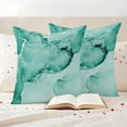thumbnail image 3 of Turquoise Marble Outdoor Waterproof Pillow Covers, Nature Marble Stone Ripple Modern Art Decorative Square Throw Pillowcase Sofa Cushion Sham for Patio/Couch/Chair, 16"x16" 2 Pack, 3 of 8
