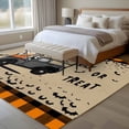thumbnail image 4 of 5'x8' Area Rugs, Brown Halloween Indoor Outdoor Area Rug for Living Room Bedroom, Gnomes Truck Pumpkins Orange Plaid Washable Bathroom Rugs Kitchen Floor Carpet Mats Home Decor Aesthetic, 4 of 8