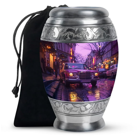 KARYLIZ Car Urn - Large Urns For Human Ashes Adult Male - Urn For Ashes For Women - Urns For Human Ashes Adult Female - Cremation For Human Ashes Adult Man - Memorial Tribute - Large 10 Inch