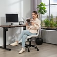 thumbnail image 2 of HOMCOM Armless Office Desk Chair, 360° Swivel Computer Chair, Cream White, 2 of 10