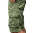 thumbnail image 6 of RAW X Mens Belted 12.5" Inseam Knee Length Cargo Shorts, Grass, 42, 6 of 7