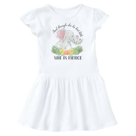 

Inktastic And Though She Be But Little She Is Fierce Gift Baby Girl Dress