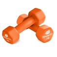 thumbnail image 1 of Fitness Alley Juego de 2 mancuernas de entrenamiento recubiertas de neopreno de 5 lb - Antideslizantes antideslizantes con agarre suave Mancuernas para ejercicios y ejercicios - Pesas de mano con form, 1 of 5