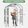 thumbnail image 7 of NAIZEA Garden Black Arch Trellis for Climbing Plants Outdoor, 87in Tall Metal Garden Arbor Wedding Arches,Backyard Decoration,Metal Coating Treatment, 7 of 7